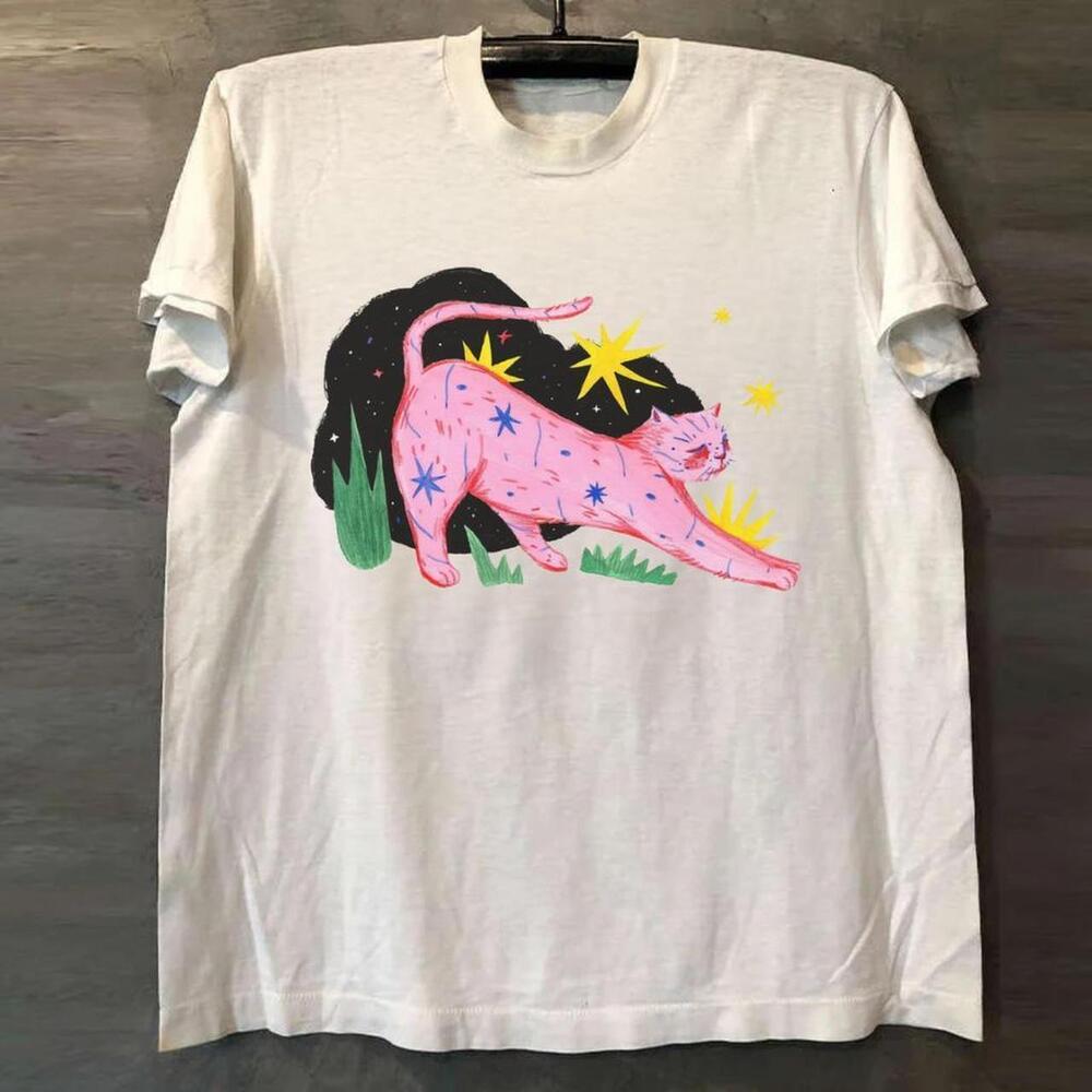 Panther White Cotton T Shirt
